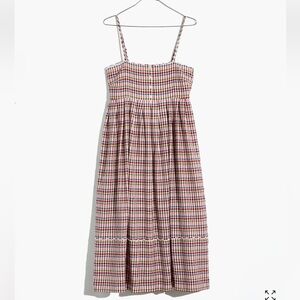 SOLD - Madewell Scalloped Midi Dress in Rainbow Gingham Size 2. 

EUC